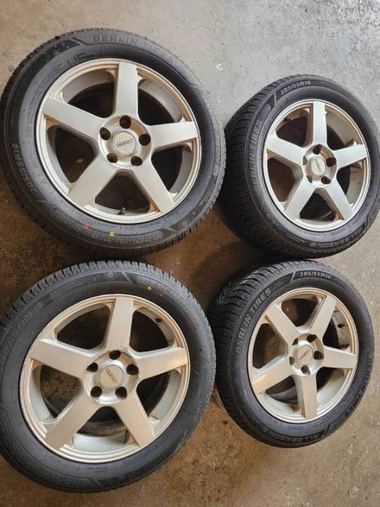 VW Touran Golf 5 6 Caddy Golf+ Seat Leon Skoda Octavia Audi A3 16zoll Alufelgen, Neu 205/55R16 91V Berlin Tires Allseason 2 Ganzjahresreifen