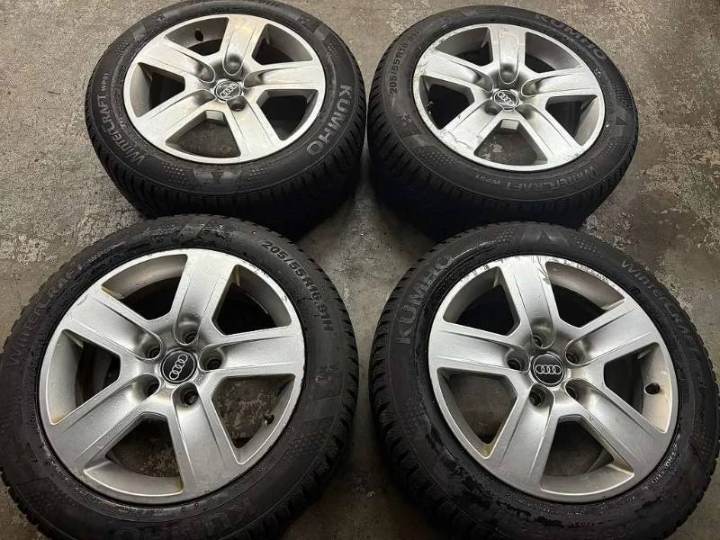 Audi A4 B6, B7, A3 8P Original 16zoll Alufelgen ; 205/55R16 91H KUMHO Neuwertige Winterreifen