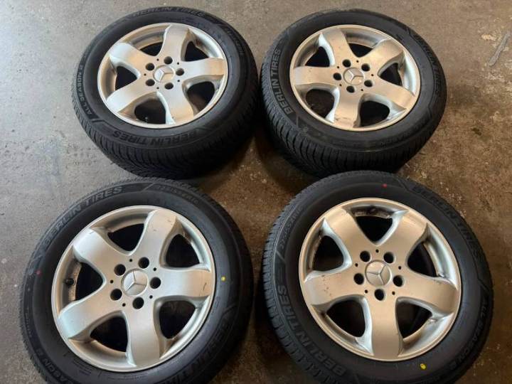 Mercedes Benz E-Klasse W211 W212 16zoll Alufelgen, NEUE 225/55R16 TOP Ganzjahresreifen