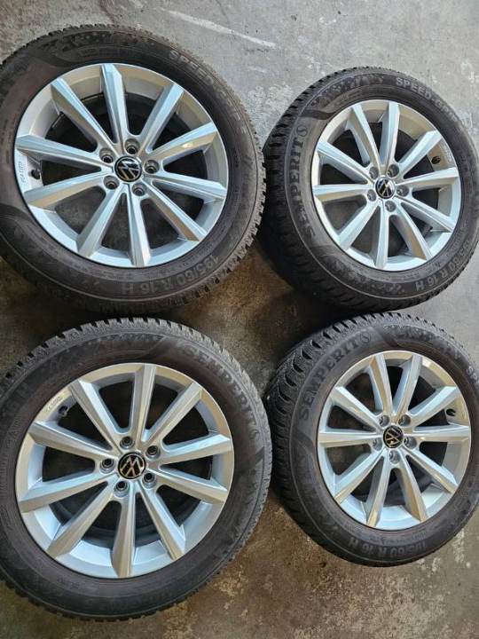 VW T-Roc Original 16zoll Alufelgen, 195/60R16 89H Semperit Speed Grip5 Winterreifen