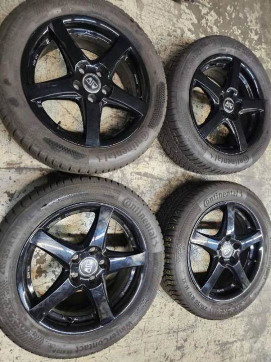 VW Passat B8, VW T-ROC, Skoda Superb, Skoda Karoq, Seat Ateca Original Zubehör 17zoll Alufelgen, 215/55R17 CONTINENTAL TS870P Winterreifen