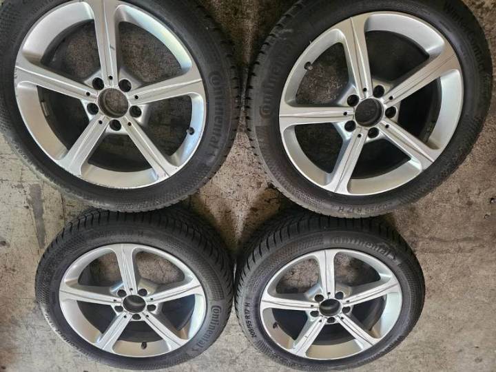 Mercedes Benz A.B.CLA Original Alufelgen Sensoren 205/55R17 91H Continental WinterContact TS 870P Winterreifen